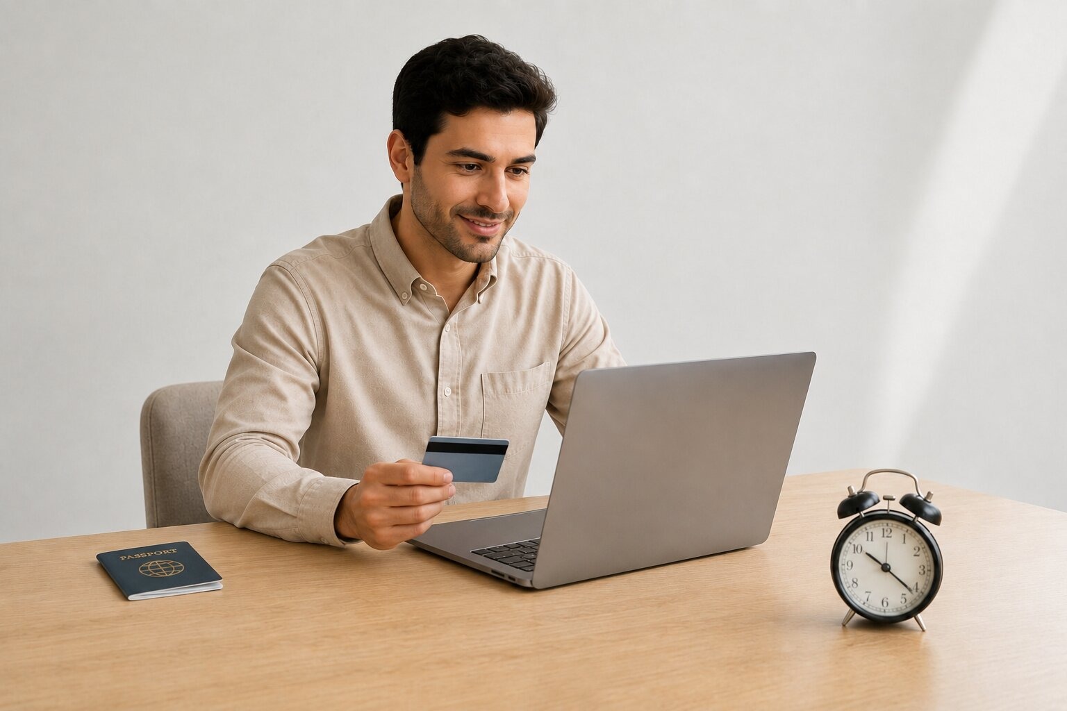 Man Paying Online Using A Credit Card