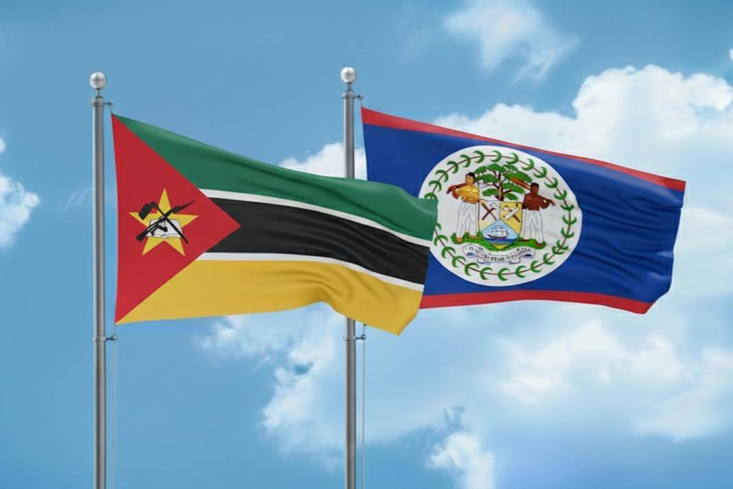 Mozambique And Belize Flag