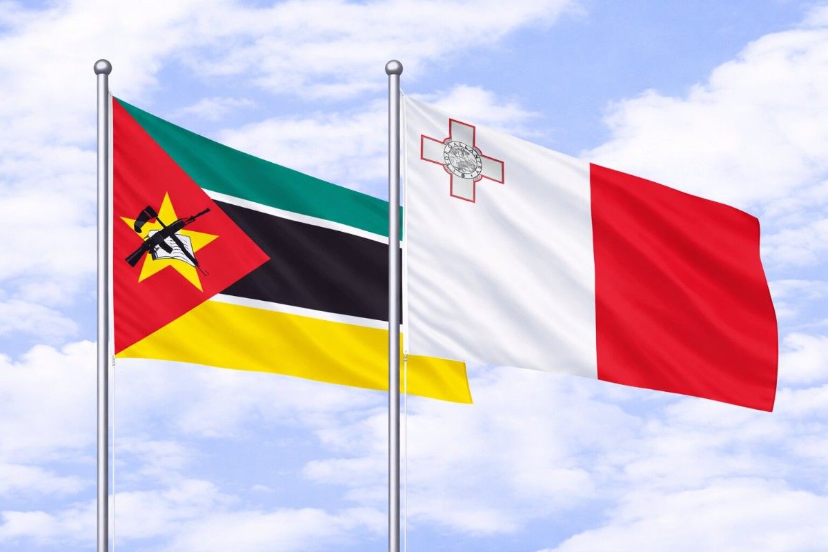 Mozambique And Malta Flags