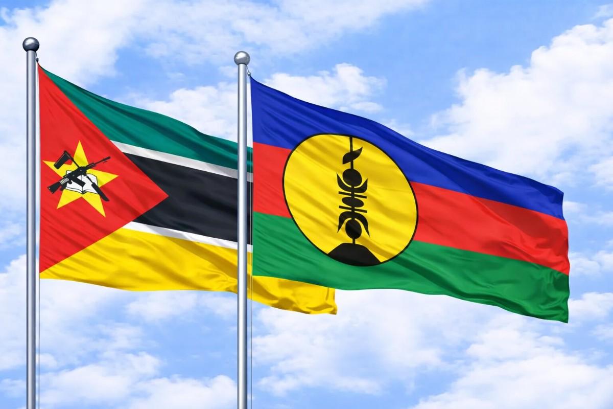 Mozambique And New Caledonia Flags