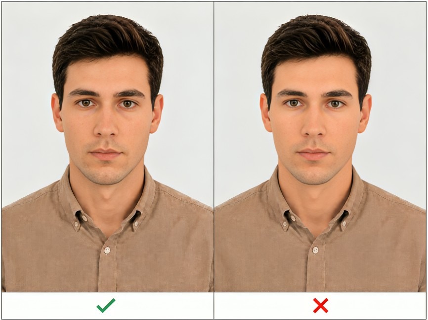 Natural And Retouched Applicant Skin Comparison