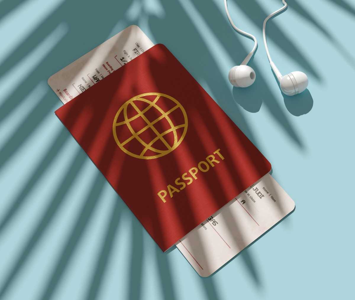 Passport And Airplane Ticket