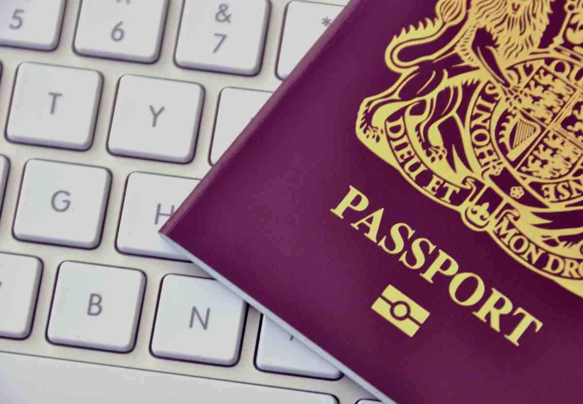 Passport On Computer Keyboard