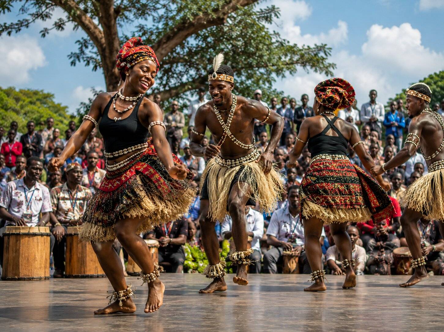 Performers At Mozambican Cultural Festival
