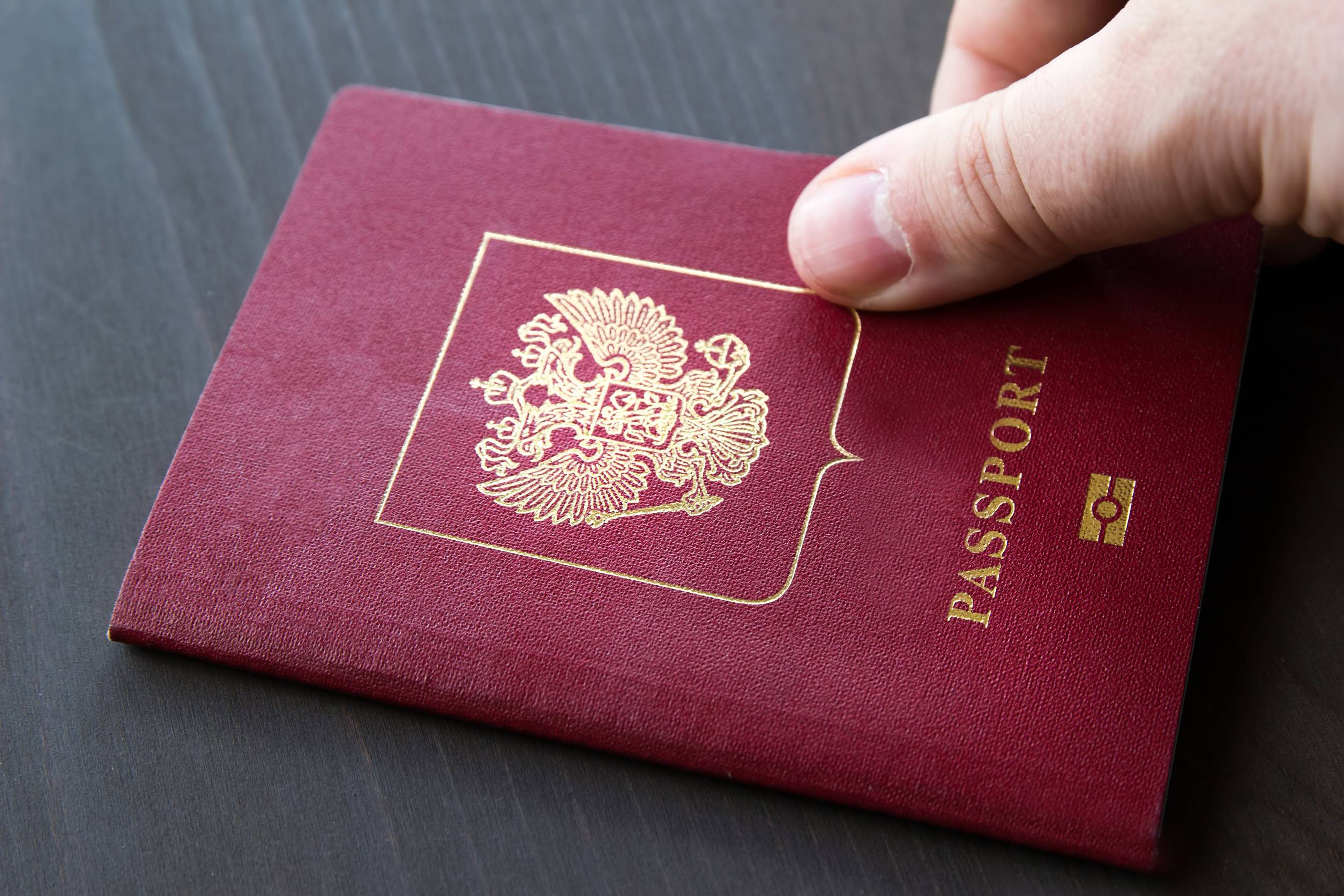 Person Holding A Passport Document