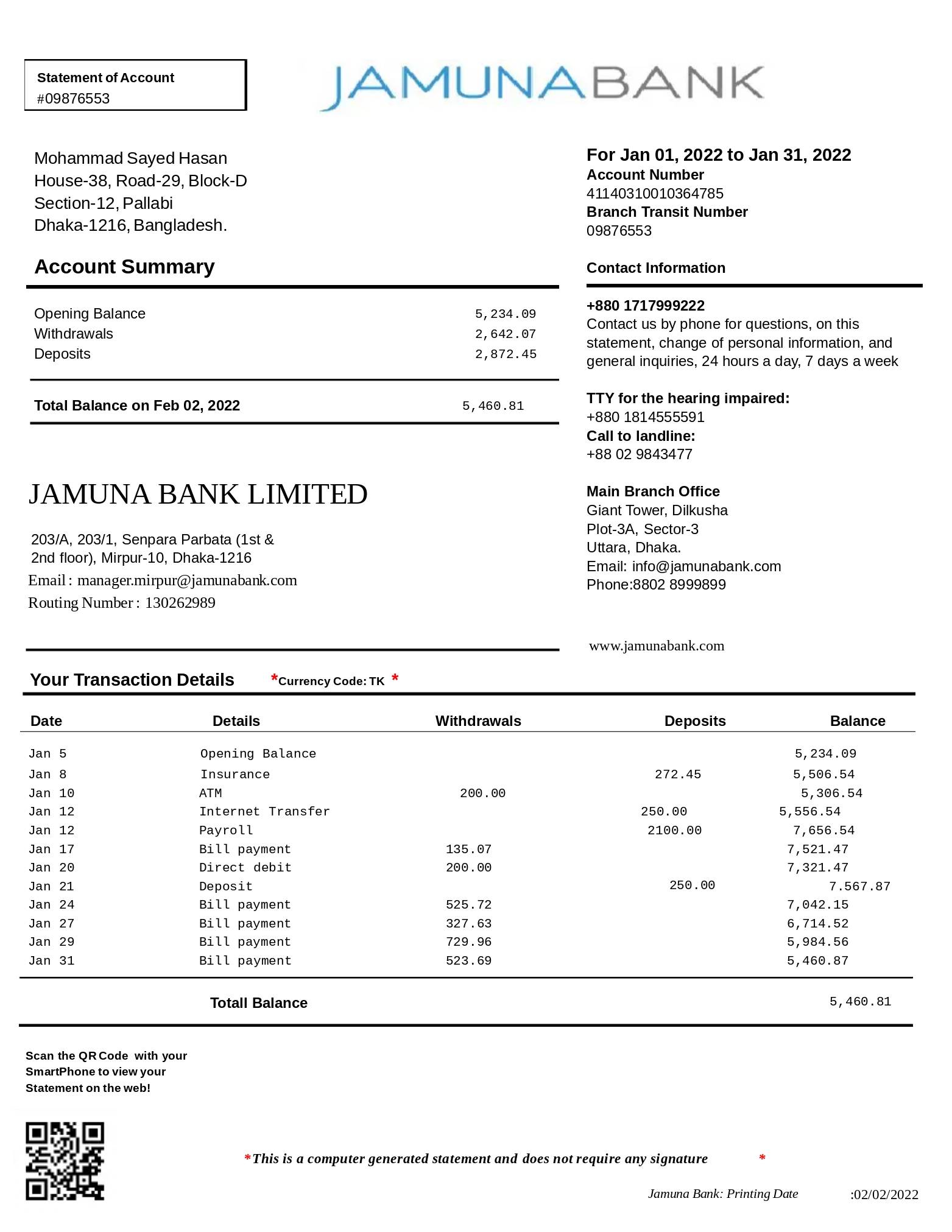 Proof Of Financial Means Individual