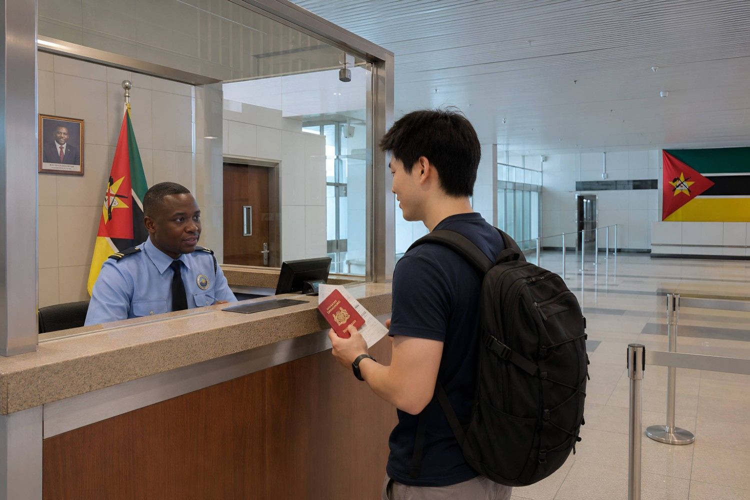 Singaporean Traveller At Mozambique Immigration