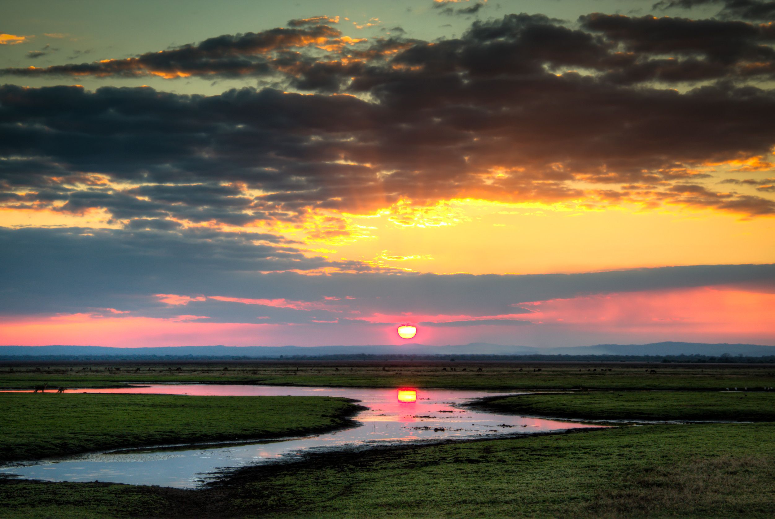 Sunset over Gorongosa National Park, Mozambique