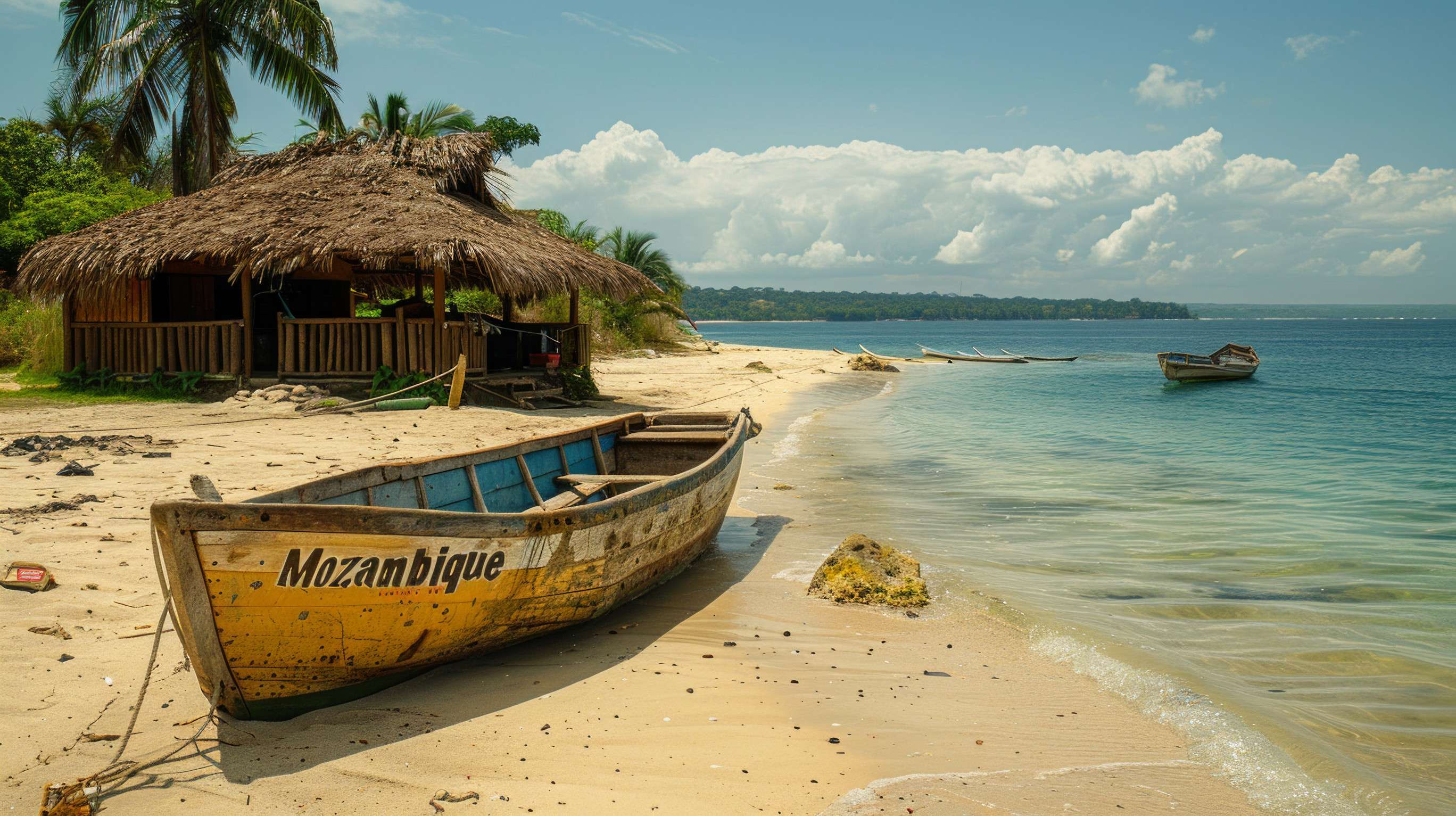 Traditional Fishing Boat On The Beach Of The Island Of Mozambique