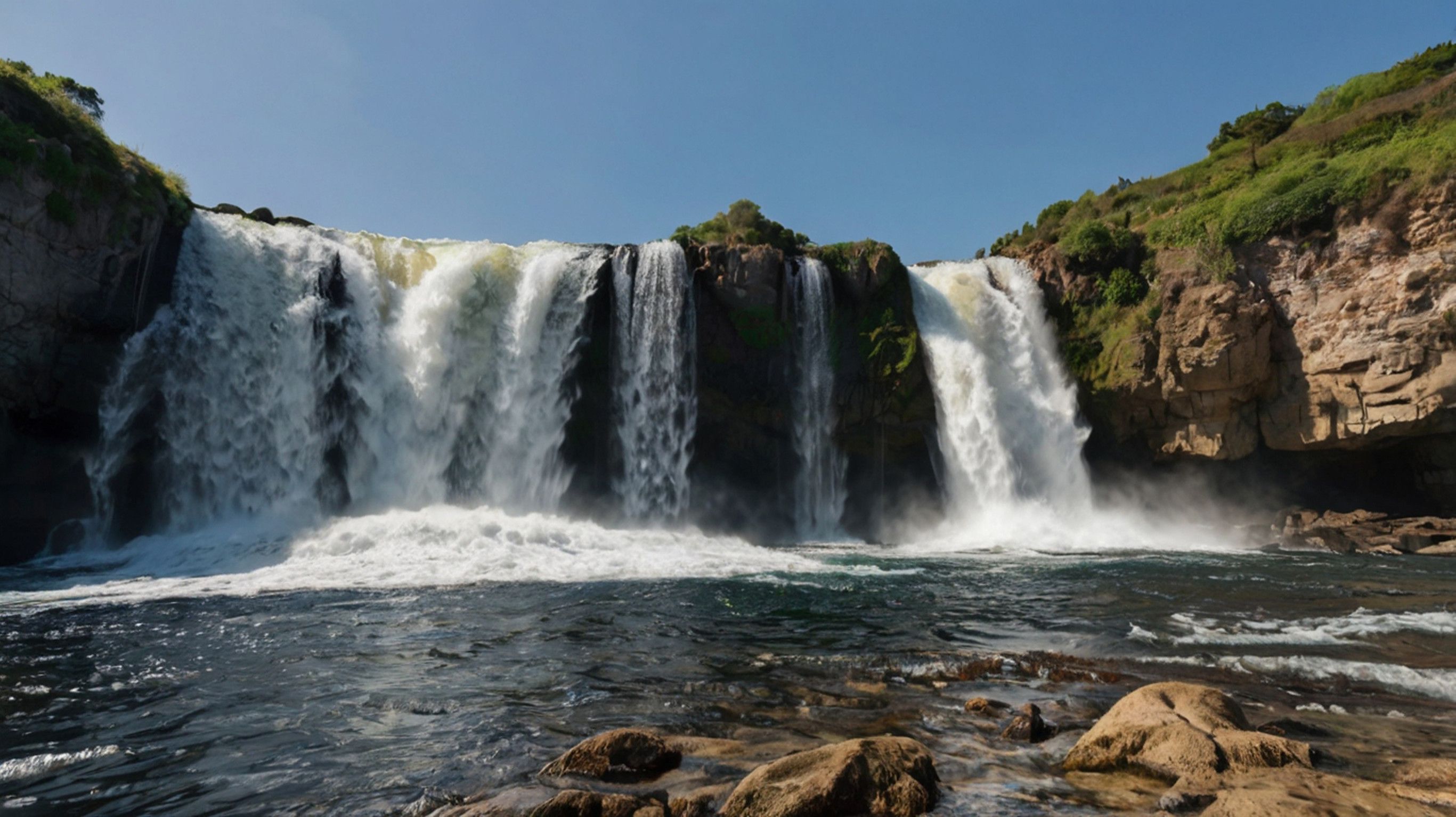 Victoria Falls Zambezi River Zimbabwe And Zambia Africa