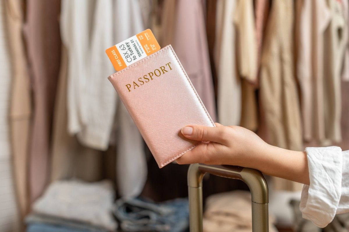 Woman Holding Passport